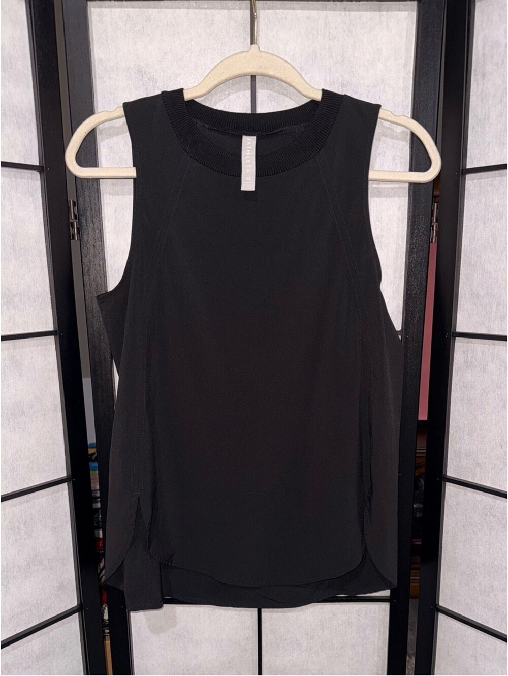 Athleta Black Sleeveless Crewneck Tank Top Size XS
